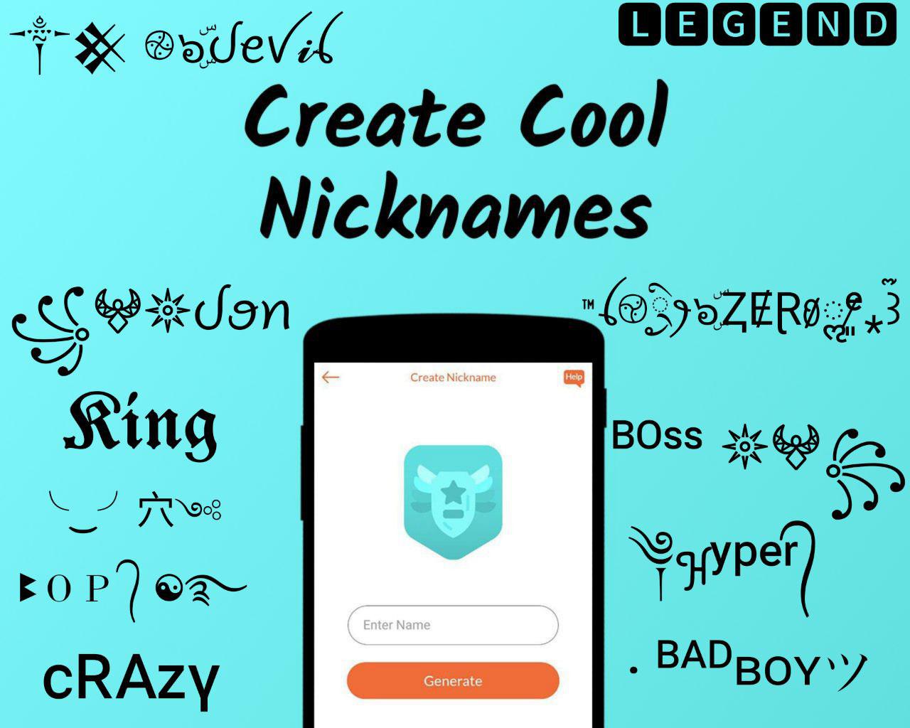 اسکرین شات 1 برنامه Nickname Fire: Nickfinder App