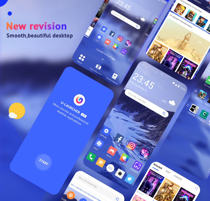 اسکرین شات 1 برنامه U Launcher Lite-Hide apps